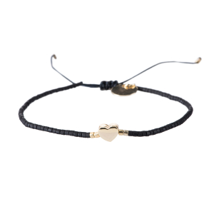 Heart black gold armband meet coco